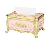 HSTWODE Tissue Box Square Plastic with Lace Edge Flowers Pattern Cosmetic Tissue Box Tissue Dispenser Tissue Box (5#)