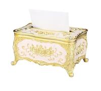 HSTWODE Tissue Box Square Plastic with Lace Edge Flowers Pattern Cosmetic Tissue Box Tissue Dispenser Tissue Box (1#)