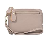 HSTWODE Women's Purse, 13.5 cm x 9 cm, Vintage Leather Purse for Women, 10 Colours Available, Women's Leather Purse with Zip, Camel, 13.5cm×9cm, Modernity