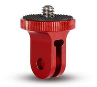 HSU Aluminium 1/4"-20 Camera Mount Conversion Tripod Adapter Compatible with Action Cameras, Insta360, Sony, Xiaomi Yi, or Other Action Cameras (1 Pack, Red)