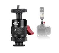 HSU Aluminum Alloy Cold Shoe Adapter for Action Cameras, Angle Adjustable Tripod Mount Adapter for Insta360 X4 X3 X2 ONE