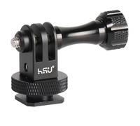 HSU Aluminum Cold Shoe Mount Adapter, 1/4-20 Screw Hole Tripod Mount Adapter for GoPro Hero 11/10/9/8/7/6, DJI Osmo Action AKASO, Applicable for Tripod Selfie Stick Monopod and DSLR Camera Flash