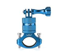 HSU Bike Mount for GoPro, Aluminium Alloy Mountain Bicycle Holder 360 Rotation Handlebar for Hero 12/11/10/9/8/7 and Other Action Cameras(Blue)