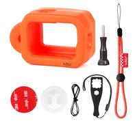 HSU Floaty Case for GoPro Hero 13/12/11/10/9 Black, Floating Housing Accessory for Water Sports Surfing Swimming Diving (Orange)