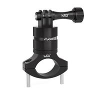 HSU Handlebar Mount for GoPro, Aluminum Alloy Bike Mount for Hero 13/12/11/10/9/8/7/6/5/4/3 Action Cameras, 360 Degree Rotation(Black)