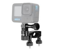 HSU Handlebar Mount for GoPro, Motorcycle Bicycle Clamp Pole Mount(Black) | 360 Degree Horizontal Rotation Action Camera Adapter, Aluminium Alloy Bike Motorbike Accessories for 15-30mm Pole