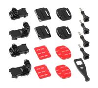 HSU Helmet Mounts Kit for GoPro Insta 360 Osmo Action Cameras (12 in 1)