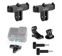HSU Magnetic Latch Mount Adapter for GoPro Mission 1 Pro and Hero 13 Black | 2 Pack Extension Camera Bracket Accessories with 1/4" Adapter and Quick-Release J-Hook Buckle for Tripod, Selfie, Vlogging