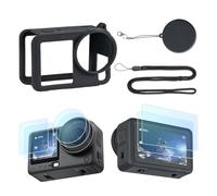 HSU Silicone Protection Kit for Osmo Action 6, Silicone Case and Lens Caps, Screen Protectors and Adjustable Strap, Accessories Kit for Osmo Action 6