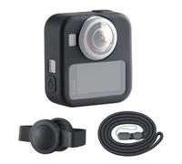 HSU Silicone Sleeve Rubber Protective Case and Lens Cover for GoPro Max 2 | Silicone Rubber Case Silicone Rubber Lens Caps and Adjustable Hand/Neck Strap Protection Accessory Kit for GoPro Max2