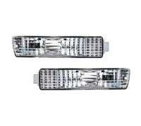 HSUF Dynamic Turn Signal Light 2pcs Car Front Bumper Turn Signal Indicator Light For VW For Golf 2 MK2 For Jetta 2 MK2 1980-1992 With Harness Accessories Car Turn Signal Light(White-1Pair)