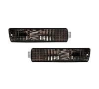 HSUF Dynamic Turn Signal Light 2pcs Car Front Bumper Turn Signal Indicator Light For VW For Golf 2 MK2 For Jetta 2 MK2 1980-1992 With Harness Accessories Car Turn Signal Light(Black-1Pair)