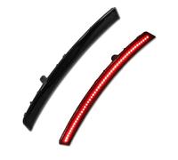 HSUF Dynamic Turn Signal Light For Chevy For Corvette C7 2014-2019 Smoked Lens Front Amber Rear Red LED Car Side Marker Turn Signal Lights Flare Lamps Car Turn Signal Light(2pcs Rear Red A)