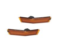 HSUF Dynamic Turn Signal Light For Lincoln MKX 2007 2008 2009 2010 Car Front/Rear Side Marker Indicator Light Cover Shells Kit Amber Red Smoked Lens Car Turn Signal Light(2pcs yellow front)