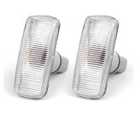 HSUF For Jeep For Commander For Compass For Patriot 2006 2007 2008 2009 2010 Yellow Side Turn Signal Light Non-LED 04806224AA Signal Lamp Car Turn Signal Light(2pcs Clear Lens Lamp)