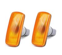 HSUF For Jeep For Commander For Compass For Patriot 2006 2007 2008 2009 2010 Yellow Side Turn Signal Light Non-LED 04806224AA Signal Lamp Car Turn Signal Light(2pcs Amber Lens Lamp)