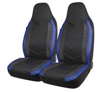 HSUF Seat Protector High Back Bucket Universal Seat Protector Breathable Mesh Fabric Carbon Fiber Texture Car Cover Cushion Vehicle Seat Covers(Blue)