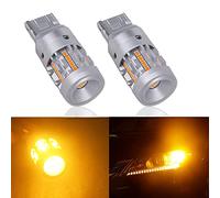 HSUN LED Bulbs Amber Built in Strong Canbus No Hyper Flashing with 26LED SMD3020 Chip Extremely Bright For Car LED Turn Signal Light Only,2 Pack (7440(WY21W))