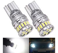 HSUN T10 501 LED Side Light Bulbs 12V-24V W5W 194 175 168 12961 Extremely Bright Canbus Error Free Car Side Marker Indicator Backup Interior Dome Reading Lamp,2 Pack 6000K White