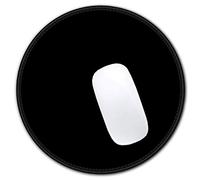 Hsurbtra Black Mouse Pad, Premium-Textured Small Round Mousepad 22 x 22 cm, Stitched Edge Anti-slip Waterproof Rubber Mouse Mat, Pretty Cute Mouse Pad for Office Home Gaming Laptop Men Women Kids