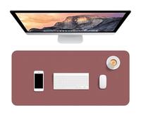 Hsurbtra Desk Pad, 30" x 14" PU Leather Desk Mat, XL Extended Mouse Pad, Waterproof Desktop Blotter Protector, Non-Slip Ultra Thin Large Laptop Keyboard Writing Mat for Office Home, Brick Red