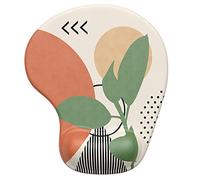 Hsurbtra Ergonomic Mouse Pad with Wrist Rest Support, Gel Mouse Pads with Non-Slip PU Base, Pain Relief Memory Foam Mousepad, Cute Mouse Pad for Laptop PC, Office Supplies Decro, Green