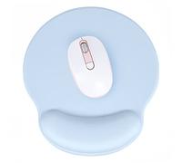Hsurbtra Ergonomic Mouse Pad with Wrist Rest Support, Gel Mouse Pads with Non-Slip PU Base, Pain Relief Memory Foam Mousepad for Laptop PC, Cute Office Supplies Desk Decro Accessories Sky Blue