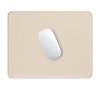 Hsurbtra Mouse Pad, Premium-Textured Square Mousepad 10.2 x 8.3 Inch, Stitched Edge Non-Slip Waterproof Rubber Pretty Cute Computer Mat for Office Gaming Laptop Women Kids Beige