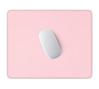Hsurbtra Mouse Pad, Premium-Textured Square Mousepad 26 x 21 cm, Stitched Edge Anti-Slip Waterproof Rubber Mouse Mat, Pretty Cute Mouse Pad for Office Gaming Laptop Women Kids Pink