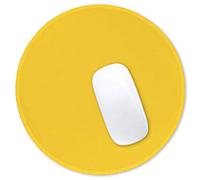 Hsurbtra Yellow Mouse Pad, Premium-Textured Small Round Mousepad 22 x 22 cm, Stitched Edge Anti-slip Waterproof Rubber Mouse Mat, Pretty Cute Mouse Pad for Office Home Gaming Laptop Men Women Kids