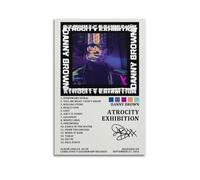 HSUREWTRK Danny Brown Album Atrocity Exhibition Tracklist Posters Aesthetic Wall Art Canvas Decorative Painting Vintage Poster for Living Room Bed Room Decor 20x30inch(50x75cm) Unframe-style