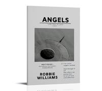 HSUREWTRK Robbie Williams - Angels Posters Aesthetic Wall Art Canvas Decorative Painting Vintage Poster for Living Room Bed Room Decor 12x18inch(30x45cm) Frame-style