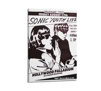 HSUREWTRK Sonic Youth Posters Aesthetic Wall Art Canvas Decorative Painting Vintage Poster for Living Room Bed Room Decor 16x24inch(40x60cm) Frame-style