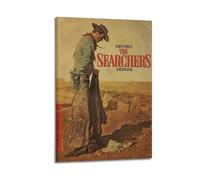 HSUREWTRK The Searchers Posters Aesthetic Wall Art Canvas Decorative Painting Vintage Poster for Living Room Bed Room Decor 24x36inch(60x90cm) Frame-style