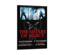 HSUREWTRK The Sisters of Mercy Posters Aesthetic Wall Art Canvas Decorative Painting Vintage Poster for Living Room Bed Room Decor 16x24inch(40x60cm) Frame-style