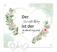 HSUYUN Wedding Cut Out Bed Sheet 200 x 180 cm Wedding Heart Cut Out Green Wedding Games for the Bride and Groom, Registry Office Surprise with Scissors and Ribbon, for Wedding, Registry Office