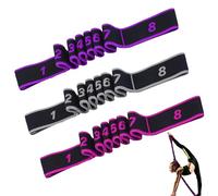 HSUYUN Yoga Straps for Stretching, Pack of 3 Resistance Bands with Loops, Coloured Segmented Stretch Band, Polyester Cotton, Multi Loops, Adjustable Loop Band, for Fitness, Yoga, Dance Training
