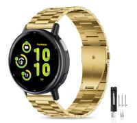 HSWAI 20mm Metal Strap Compatible with Garmin Vivoactive 5 Watch Bands/Vivoactive 6/3, Quick Release Stainless Steel Bracelet for Approach S50 S44 S42 S40/Venu Sq 2/Forerunner 165/55 Women Men