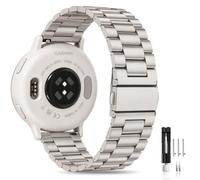 HSWAI 20mm Metal Strap Compatible with Garmin Vivoactive 5 Watch Bands/Vivoactive 6/3, Quick Release Stainless Steel Bracelet for Approach S50 S44 S42 S40/Venu Sq 2/Forerunner 165/55 Women Men
