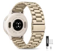 HSWAI 20mm Metal Strap Compatible with Garmin Vivoactive 5 Watch Bands/Vivoactive 6/3, Quick Release Stainless Steel Bracelet for Approach S50 S44 S42 S40/Venu Sq 2/Forerunner 165/55 Women Men