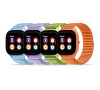 HSWAI 20mm Sport Loop Nylon Compatible with Gizmo Watch Band Adventrue 3 3 2 1/Gabb 3e 3 2 1/SyncUP Kids Watch 2 1 & Cosmo JrTrack 5/4/3/2 SE/2/JrTrack, 4 Pack Soft Strap for Girls Boys Small Wrist