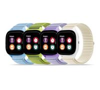 HSWAI 20mm Sport Loop Nylon Compatible with Gizmo Watch Band Adventrue 3 3 2 1/Gabb 3e 3 2 1/SyncUP Kids Watch 2 1 & Cosmo JrTrack 5/4/3/2 SE/2/JrTrack, 4 Pack Soft Strap for Girls Boys Small Wrist