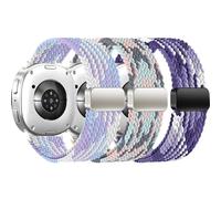 HSWAI Magnetic Braided Watch Bands Compatible with Samsung Galaxy Watch 8 Band 40mm 44mm/Galaxy Watch 8 Classic 46mm, Adjustable Stretchy Soft Nylon Sport Loop Strap for Women Men
