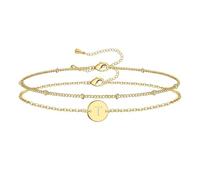 HSWYFCJY Gold Initial Bracelets for Women,Layered Stainless Steel Letter T Bracelet Personalized Birthday gifts for women girls