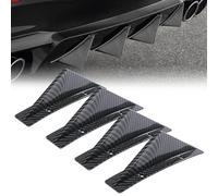 HSXDTK Bumper Diffuser Spoiler for VW Golf VIII VI V IV III II I MK 8 7 6 5 4 3 R GTE/GTI/GTD/Clubsport 45, Curved Shape Rear bumper Diffuser, Lip Spoiler Shark Fin Trim Covers Decoration Set