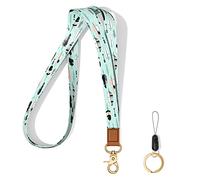 Hsxnam Neck Lanyard Key Chain, Long Lanyard Strap Keychain Holder for Women Men Car Keys ID Badges Card Wallet Phone Camera, Feather