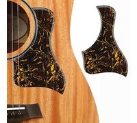 Hsyok Acoustic Guitar Pickguard with Self Adhesive, Anti-Scratch Thick Pick Guard, Guitar Plate Easy to Install, for Folk Guitar Replacement Parts (Yellow Pulp Pattern)