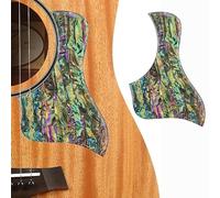 Hsyok Acoustic Guitar Pickguard with Self Adhesive, Anti-Scratch Thick Pick Guard, Guitar Plate Easy to Install, for Folk Guitar Replacement Parts(Abalone Shell)