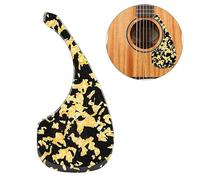 Hsyok Acoustic Guitar Pickguard with Self Adhesive, Anti-Scratch Thick Pick Guard Plate Easy to Install, for Folk Guitar Replacement Parts (Yellow and Black)