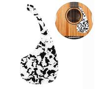 Hsyok Acoustic Guitar Pickguard with Self Adhesive, Anti-Scratch Thick Pick Guard Plate Easy to Install, for Folk Guitar Replacement Parts (Black+White)